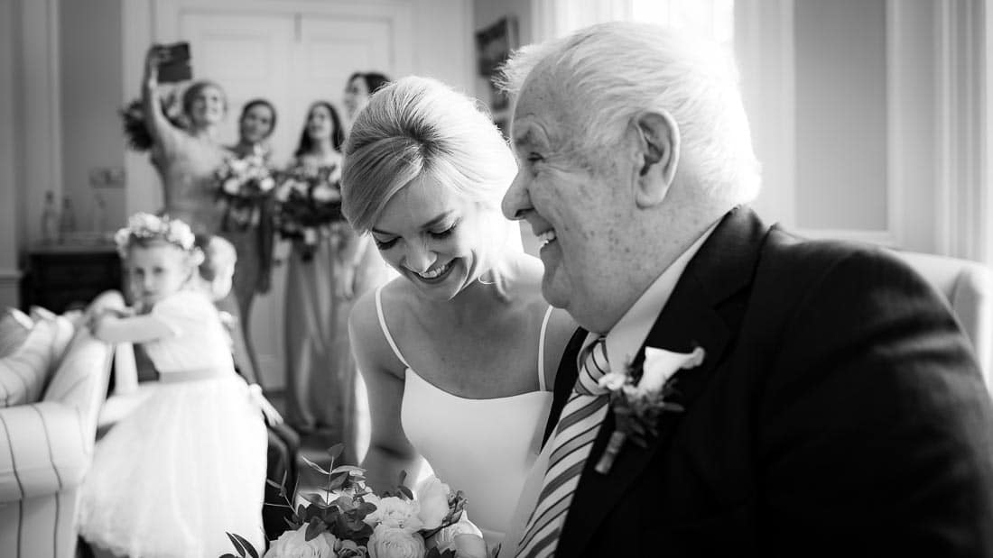 brides dad looks to his daughter