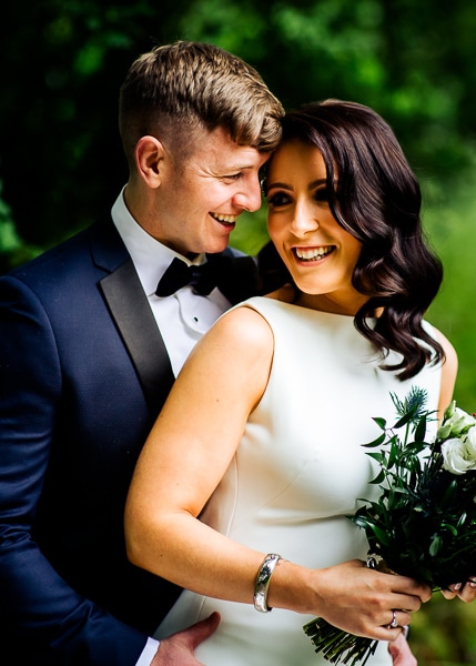 bride and groom at ballintubbert house and gardens