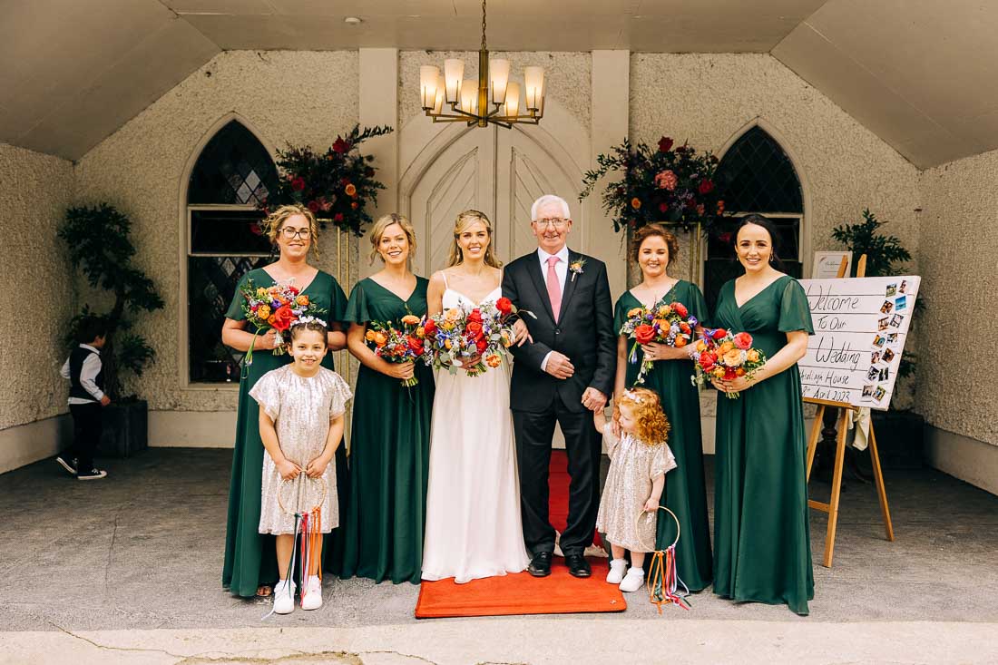 Bridal party at Rathsallagh House