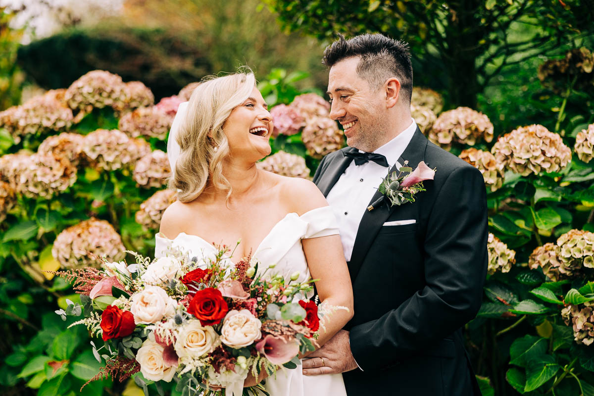 newly Married couple in the killasheehotel gardens